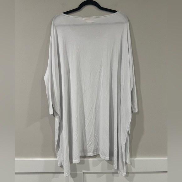 Free People Beach Oversized Long Sleeve Light Gray Swim Cover Up Tunic XS/S - Picture 2 of 6
